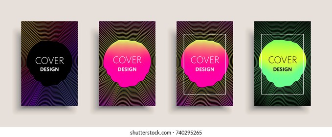 Cover templates design set with abstract fluid colors. Modern business colorful layout. Set of vector covers for branding, book, poster, banner, catalog, report, document or any page. Blank text space
