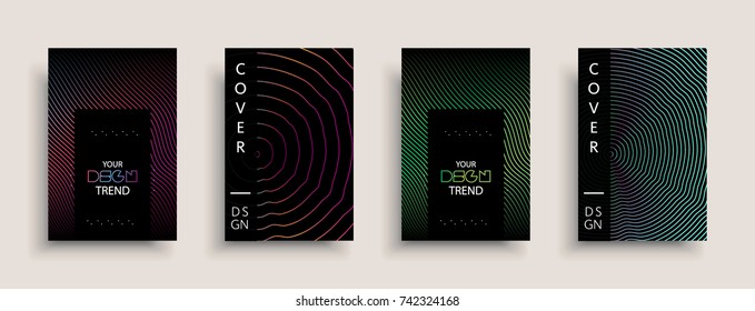 Cover templates design set with abstract fluid colors. Modern business colorful layout. Set of vector covers for branding, book, poster, banner, catalog, report, document or any page. Blank text space