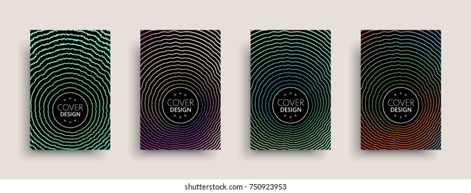 Cover templates design set with abstract fluid colors. Modern liquid trendy colorful shapes. Futuristic digital set of vector cover illustration. Branding, posters, banners, catalog or reports.