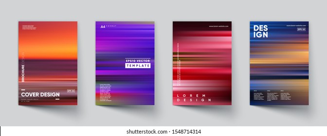 Cover templates with fluid gradients. Eps10 vector.
