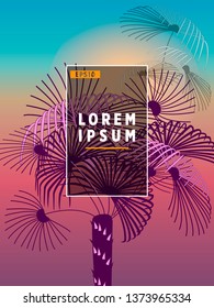 Cover templates with palm trees. For all occasions to relax. For advertising, sales, discounts, super offers. 10 eps