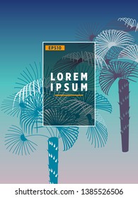 Cover templates with palm trees. For all occasions to relax. For advertising, sales, discounts, super offers. 10 eps