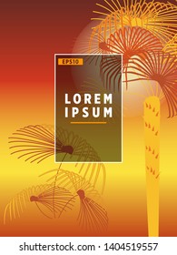 Cover templates with palm trees. For all occasions to relax. For advertising, sales, discounts, super offers. 10 eps