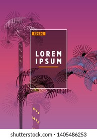 Cover templates with palm trees. For all occasions to relax. For advertising, sales, discounts, super offers. 10 eps