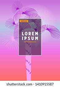 Cover templates with palm trees. For all occasions to relax. For advertising, sales, discounts, super offers. 10 eps