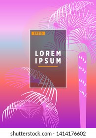 Cover templates with palm trees. For all occasions to relax. For advertising, sales, discounts, super offers. 10 eps