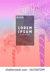 Cover templates with palm trees. For all occasions to relax. For advertising, sales, discounts, super offers. 10 eps
