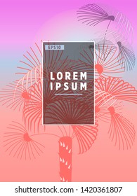Cover templates with palm trees. For all occasions to relax. For advertising, sales, discounts, super offers. 10 eps