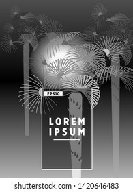 Cover templates with palm trees. For all occasions to relax. For advertising, sales, discounts, super offers. 10 eps