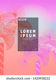 Cover templates with palm trees. For all occasions to relax. For advertising, sales, discounts, super offers. 10 eps