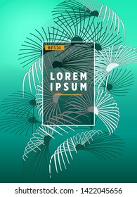 Cover templates with palm trees. For all occasions to relax. For advertising, sales, discounts, super offers. 10 eps