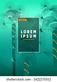 Cover templates with palm trees. For all occasions to relax. For advertising, sales, discounts, super offers. 10 eps