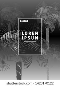 Cover templates with palm trees. For all occasions to relax. For advertising, sales, discounts, super offers. 10 eps