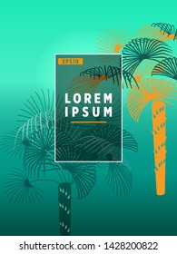 Cover templates with palm trees. For all occasions to relax. For advertising, sales, discounts, super offers. 10 eps