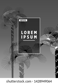 Cover templates with palm trees. For all occasions to relax. For advertising, sales, discounts, super offers. 10 eps