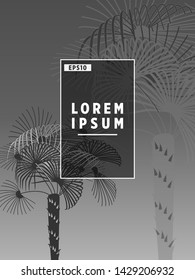 Cover templates with palm trees. For all occasions to relax. For advertising, sales, discounts, super offers. 10 eps