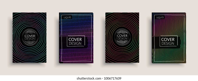 Cover templates set with abstract fluid colors. Modern business design layout. Set of colorful vector covers for branding, book, poster, banner, catalog, report, document or any page. Blank text space