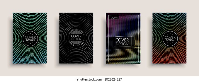 Cover templates set with abstract fluid colors. Modern business design layout. Set of colorful vector covers for branding, book, poster, banner, catalog, report, document or any page. Blank text space