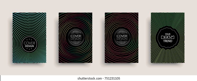 Cover templates set with abstract fluid colors. Modern business design layout. Set of colorful vector covers for branding, book, poster, banner, catalog, report, document or any page. Blank text space