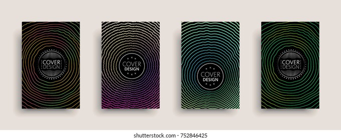 Cover templates set with abstract fluid colors. Modern business design layout. Set of colorful vector covers for branding, book, poster, banner, catalog, report, document or any page. Blank text space