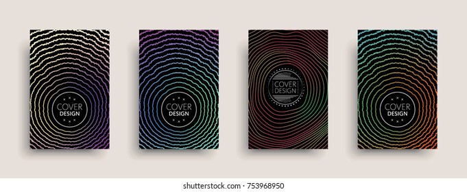 Cover templates set with abstract fluid colors. Modern business design layout. Set of colorful vector covers for branding, book, poster, banner, catalog, report, document or any page. Blank text space