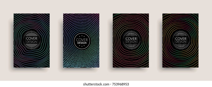Cover templates set with abstract fluid colors. Modern business design layout. Set of colorful vector covers for branding, book, poster, banner, catalog, report, document or any page. Blank text space
