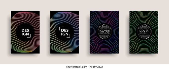 Cover templates set with abstract fluid colors. Modern business design layout. Set of colorful vector covers for branding, book, poster, banner, catalog, report, document or any page. Blank text space