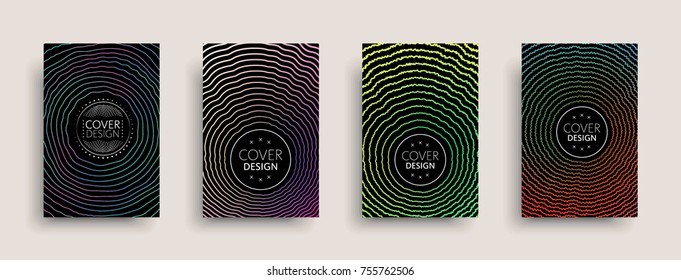 Cover templates set with abstract fluid colors. Modern business design layout. Set of colorful vector covers for branding, book, poster, banner, catalog, report, document or any page. Blank text space