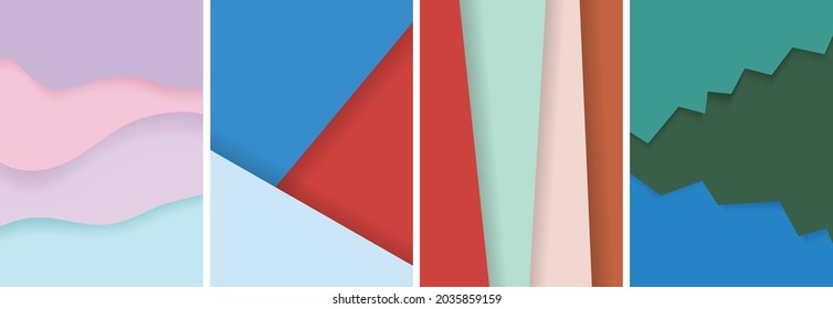 conjunto de plantillas de portada. Patrones de papel. fondos para catálogos, Presentación, folletos corporativos. Textura de líneas, elementos de título de encabezado. El informe anual abarca las cuestiones.