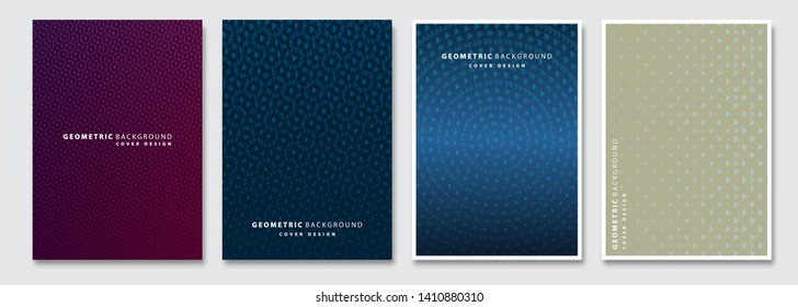 Cover templates set, vector geometric abstract background. Flyer, presentation, brochure, banner, poster design.