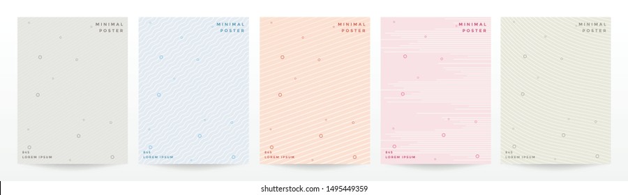 Cover templates set, vector geometric abstract background. Flyer, presentation, brochure, banner, poster design. Memphis, modern bauhaus style.