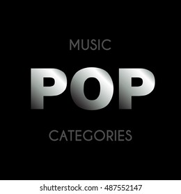 Cover and text design with the musical categories