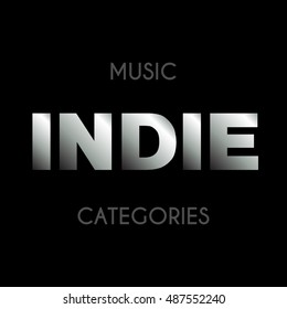 Cover and text design with the musical categories