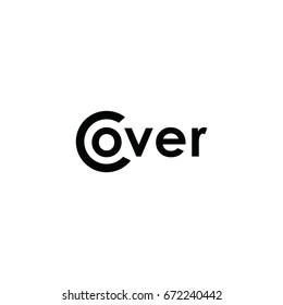 Cover Text Letter Logo Vector