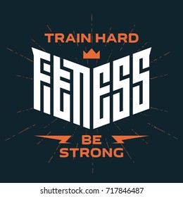 Cover of the training diary. Brochure design template, vector. Flyers report. Magazine poster with motivational slogans. Fitness - original lettering