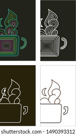 the cover of the trendy book menu restaurant cafe coffee is fun