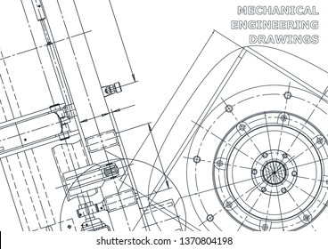Cover. Vector drawing Mechanical instrument making
