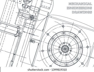 Cover. Vector engineering illustration. Blueprint, flyer, banner, background