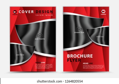 Cover vector template design, business brochure flyer, annual report, mgazine ad, advertisement, book cover layout, poster, catalog, newspaper, leaflet, banner, creative idea, red abstract background