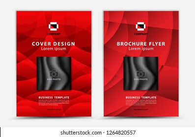 Cover vector template design, business brochure flyer, annual report, mgazine ad, advertisement, book cover layout, poster, catalog, newspaper, leaflet, banner, creative idea, red abstract background