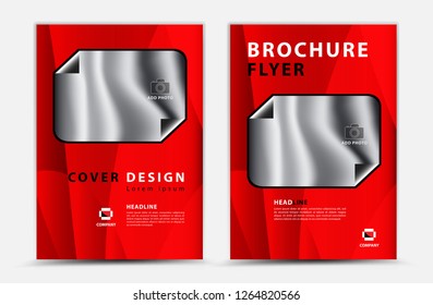Cover vector template design, business brochure flyer, annual report, mgazine ad, advertisement, book cover layout, poster, catalog, newspaper, leaflet, banner, creative idea, red abstract background