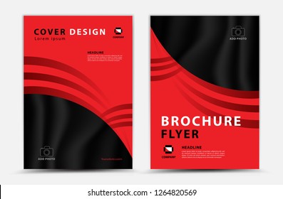 Cover vector template design, business brochure flyer, annual report, mgazine ad, advertisement, book cover layout, poster, catalog, newspaper, leaflet, banner, creative idea, red abstract background