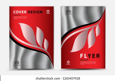 Cover vector template design, business brochure flyer, annual report, mgazine ad, advertisement, book cover layout, poster, catalog, newspaper, leaflet, banner, creative idea, red abstract background