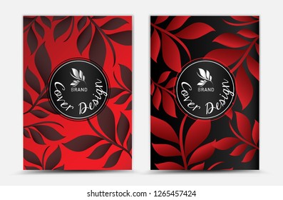 Cover vector template design, business brochure flyer, annual report, mgazine ad, advertisement, book cover layout, poster, catalog, newspaper, leaflet, banner, creative idea, red abstract background