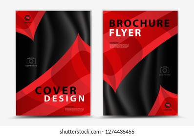 Cover vector template design, business brochure flyer, annual report, magazine ad, advertisement, book cover layout, poster, catalog, newspaper, leaflet, banner, creative idea, red abstract background