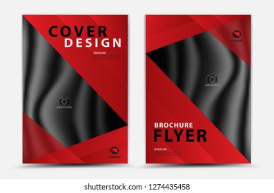 Cover vector template design, business brochure flyer, annual report, magazine ad, advertisement, book cover layout, poster, catalog, newspaper, leaflet, banner, creative idea, red abstract background