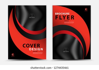 Cover vector template design, business brochure flyer, annual report, magazine ad, advertisement, book cover layout, poster, catalog, newspaper, leaflet, banner, creative idea, red abstract background