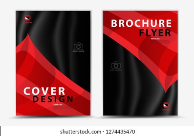 Cover vector template design, business brochure flyer, annual report, magazine ad, advertisement, book cover layout, poster, catalog, newspaper, leaflet, banner, creative idea, red abstract background