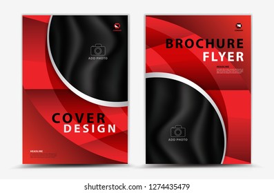 Cover vector template design, business brochure flyer, annual report, magazine ad, advertisement, book cover layout, poster, catalog, newspaper, leaflet, banner, creative idea, red abstract background