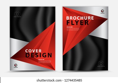 Cover vector template design, business brochure flyer, annual report, magazine ad, advertisement, book cover layout, poster, catalog, newspaper, leaflet, banner, creative idea, red abstract background